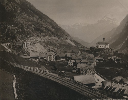 Switzerland Wassen Gotthard railway bridge Old Photo Schroeder 1890 - Picture 1 of 3