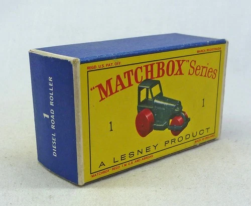 Lesney Matchbox Toys MB1c Road Roller ORIGINAL Empty D Type Box