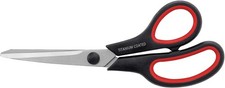 Scissors 8" Multipurpose Right/Left Handed Titanium Coated Sturdy Black W Red