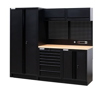 Werkstatteinrichtung Werkzeugschrank EOS 1 Blackline 228x61x200 cm Schwarz