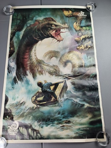 RARE The old country Busch Gardens Loch Ness monster lives Poster Has Wear