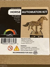 Abong 3D Wood Craft Mechanical Horse Automation Model | Open Box