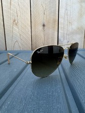 Ray-Ban RB 3025 Aviator Large Metal 112/85 Gold Sunglasses 58-14 MADE ITALY