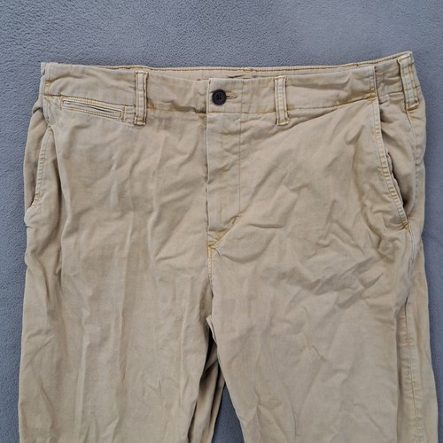 American Eagle Mens Next Level Flex Original Straight Chino Pants Beige 34x30 - Picture 2 of 7