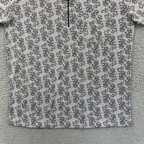 Vintage Cellini Knitwear Mens Medium Dagger Collar 1/4 Zip Nylon 70s Dance Disco - Picture 2 of 11