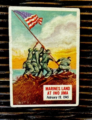 1954 Topps Scoop # 36 Marines Land At IWO JIMA