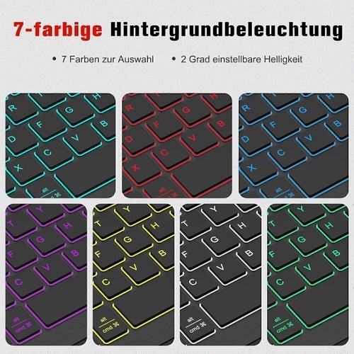 DE Bluetooth Tastatur Hülle Mit Stifthalter für iPad 11. Generation 11" A16 2025 - Bild 186 von 225