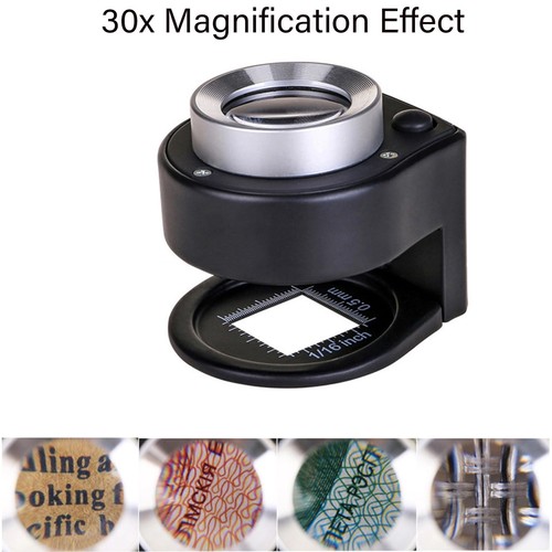 30X Lupenlupe USB Wiederaufladbare Münzlupe mit 6 Lichtern Vergrößerungs... - Bild 3 von 6