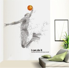 3D Basketball Player Wall Stickers Children's Bedroom Living Room Stickers