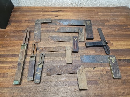K94- Antique carpenter square lot- for restore - 1 DISSTON & MORSS