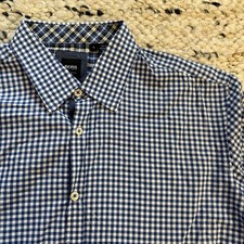 Hugo Boss Regular Fit Shirt Mens Blue White Size XL
