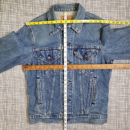 Vintage Levi's Jeansjacke Trucker Red Tag 71506-0214 Baumwolle Made in USA Herren 40 L - Bild 5 von 13