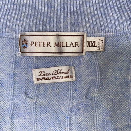 Peter Millar XXL Luxe Blend Zopfmuster Quarter Zip Pullover Sweater Herren - Bild 2 von 8