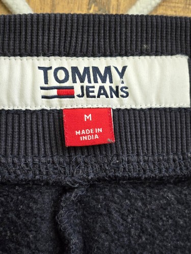 Tommy Hilfiger Jeans Sweat Shorts Men M Navy Blue Box Logo Fleece Heavyweight - Picture 18 of 22