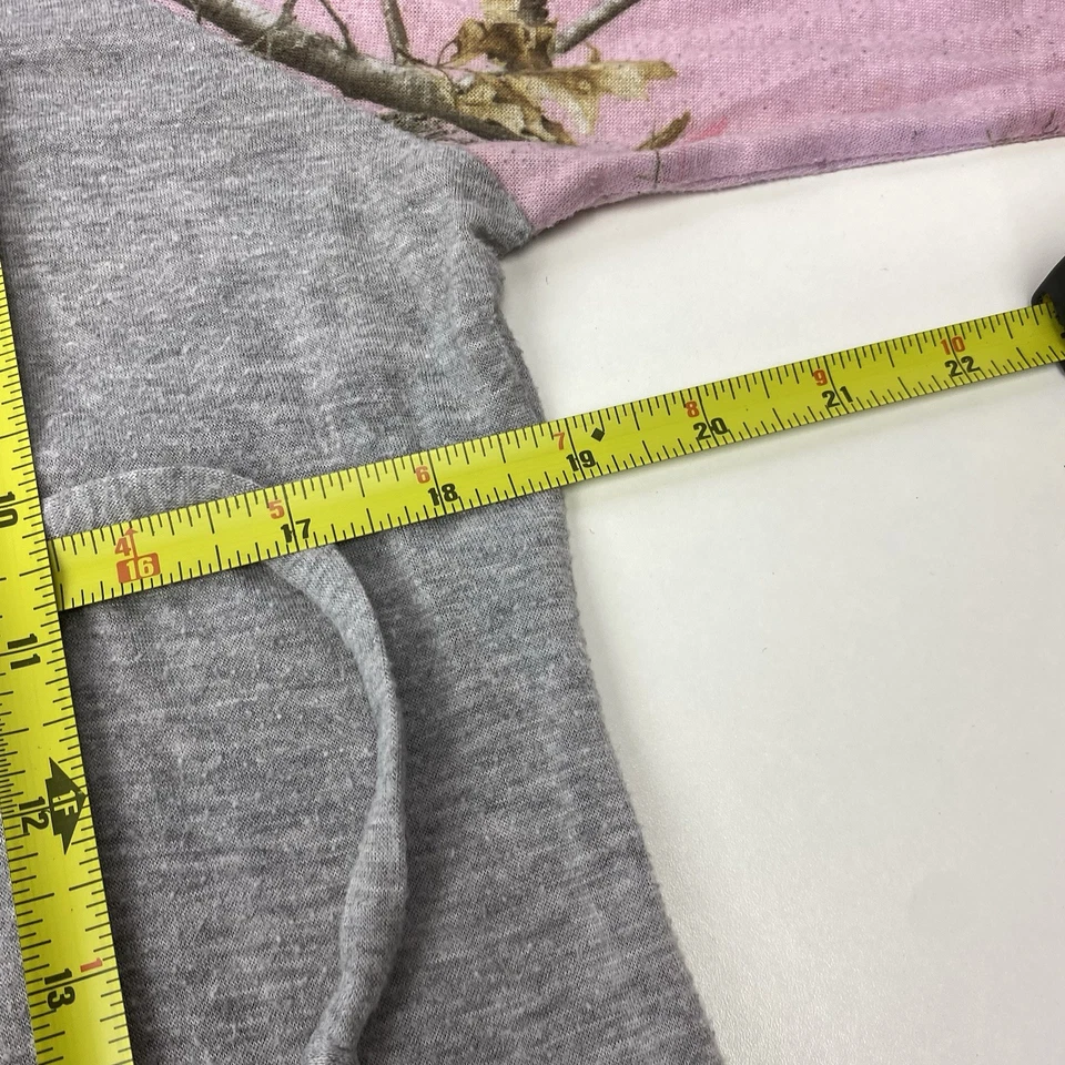 Sudadera con Capucha Realtree Mujer L Grande Gris Rosa Camuflaje Ligera Foto 4 de 4