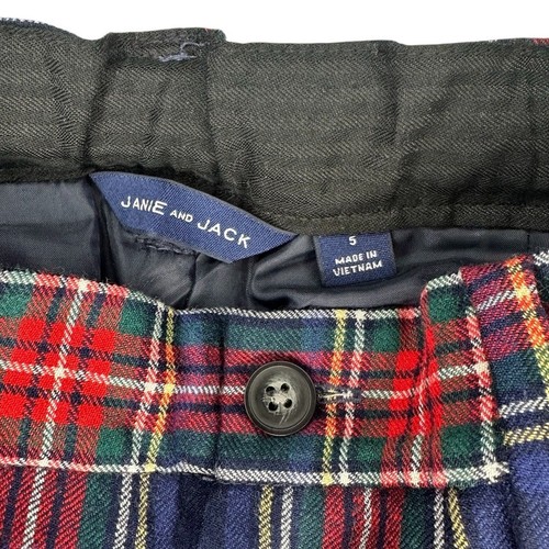 Janie and Jack 3 Piece Tartan Plaid Outfit Size 5 - Picture 10 of 10