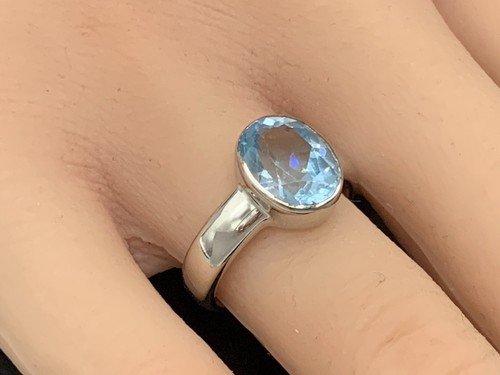 Ring Blautopas 925er Silber Gr. 51 - Bild 3 von 12