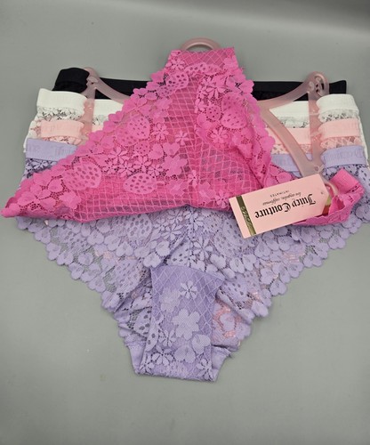 Juicy Couture Gr. M Cheeky Panty All Lace Set/5 Höschen verschiedene Farben Neu mit Etikett - Bild 5 von 9