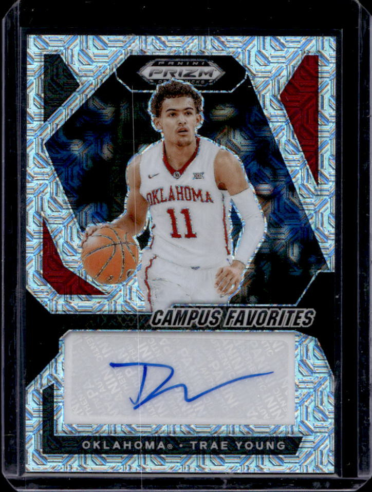 2024 Prizm Draft Picks Trae Young Campus Favorites Signatures Mojo Auto #21/25