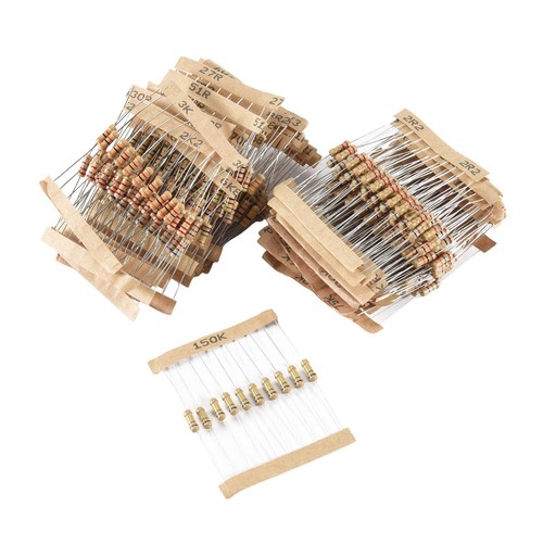 500Pcs 50 Werte 1 / 2W 0,5W 5 % KohleschichtwiderstäNde Assorted Kit Set A9W8