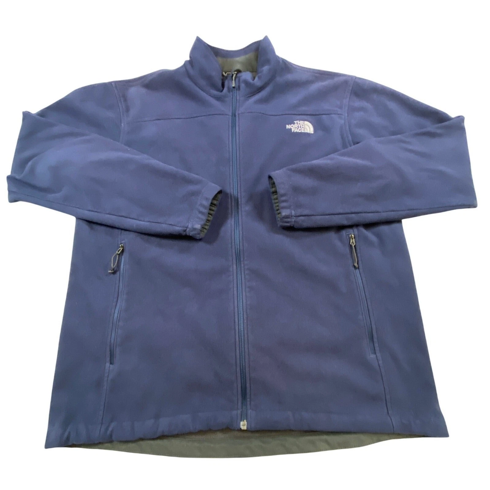 The North Face Mens Windwall Fleece Jacket Navy Blue Full Zip XL Gorpcore