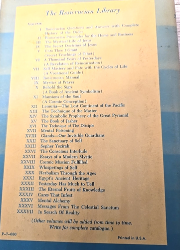 Self Mastery and Fate With The Cycles of Life by H Spencer Lewis HC 1980 - Picture 8 of 8