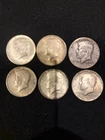 Lot of 6 1965 Kennedy 40% Silver Half Dollars