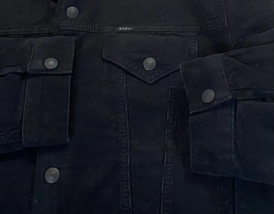 Polo Ralph Lauren Icon Fleece Sherpa Lined Corduroy Trucker Jacket Men’s M - Image 4 of 4