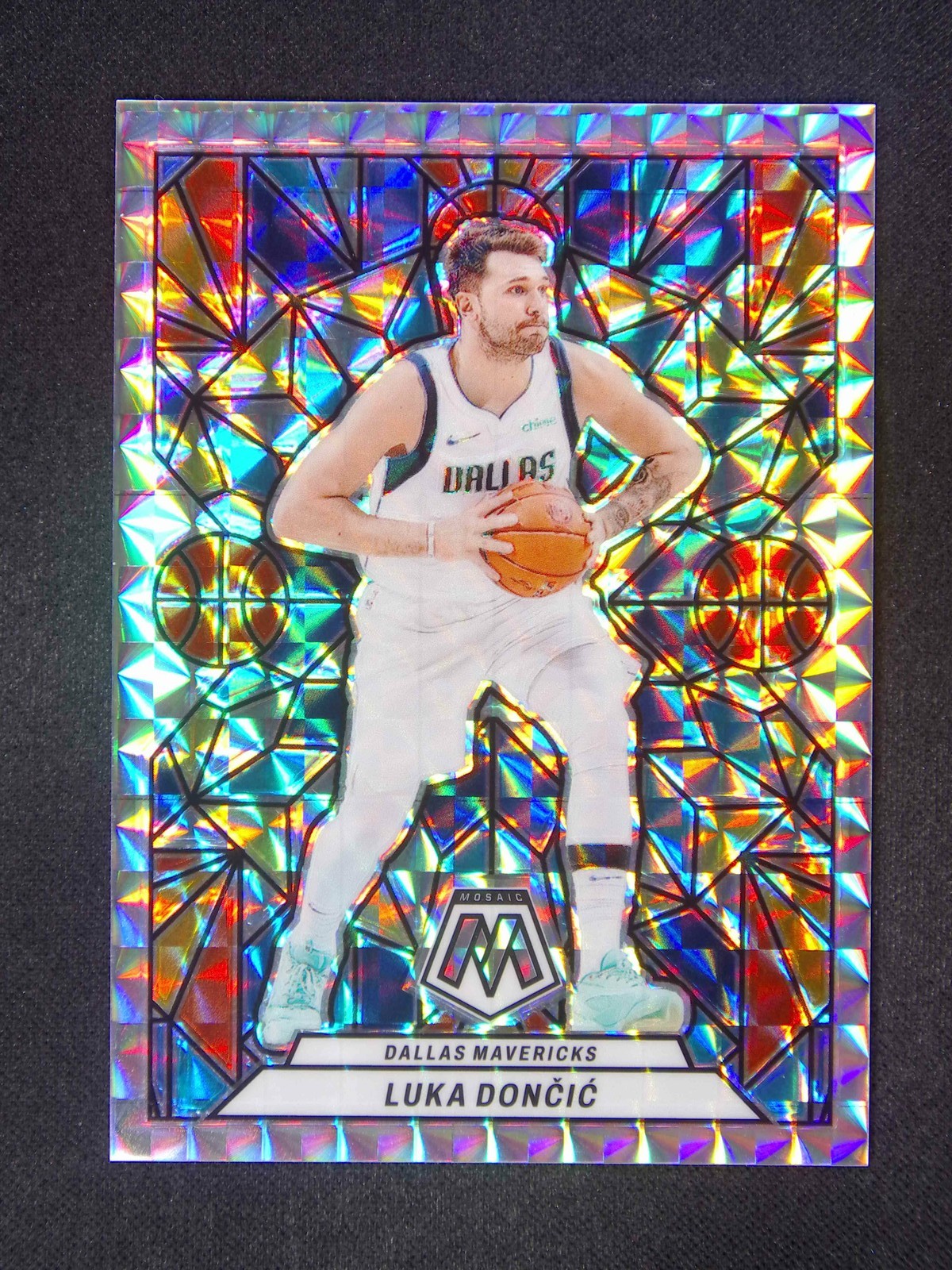 2023-24 Panini Mosaic Luka Doncic #9 Stained Glass Case Hit SSP