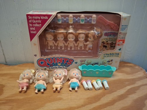 Lotto 5 bambole Quints 5 volte il divertimento 5 piccole anni 90 Tyco set nuove con scatola, set sfuso - Foto 1 di 18