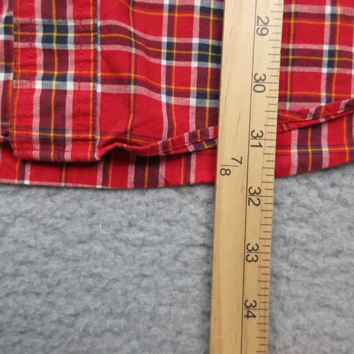 Vintage Chaps Ralph Lauren Shirt Mens Large Red Plaid Long Sleeve Button Up - Picture 5 of 7