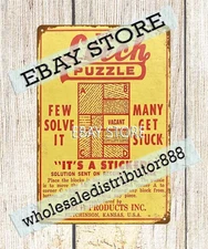 Promotional Sliding Puzzle Leech Product, Hutchinson Kansas tin sign