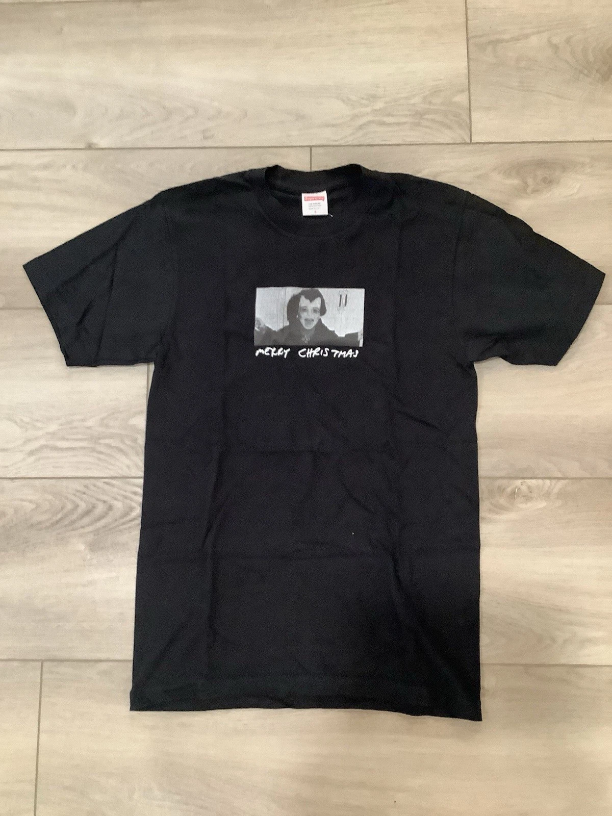 Tee shirt noir Joyeux Noël Supreme FW décembre 2015 taille S