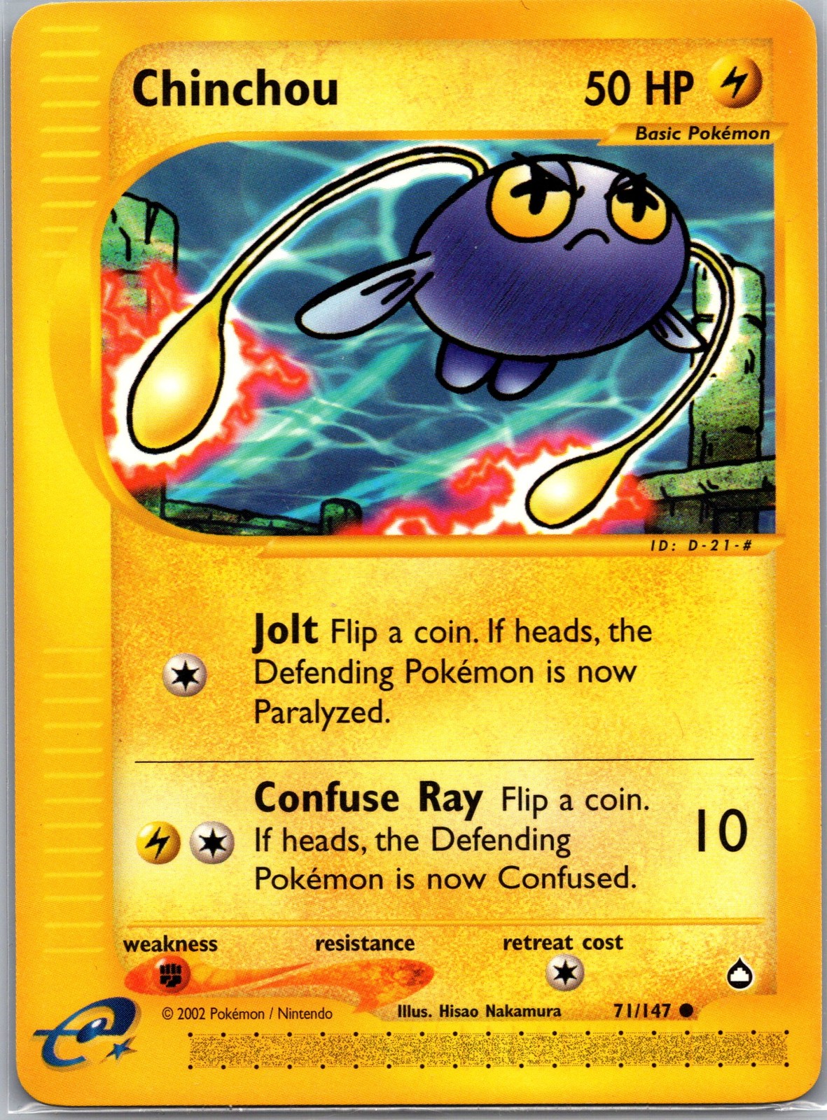 Chinchou (71) Aquapolis 071/147 Regular NM