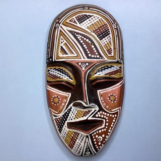 Hand Crafted Decorative Wooden Tribal Mask Signed Nutburra Nutburra (1C) MO#8616