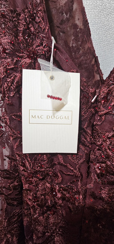 Mac Duggal 20409 Embroidered Illusion Long Sleeve V Neck Gown Size 18 NWT -Other - Picture 10 of 19