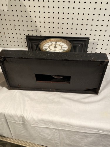 Antico orologio Ansonia a mantello in ghisa bellissimo orologio ricambi o riparazione - Foto 15 di 19