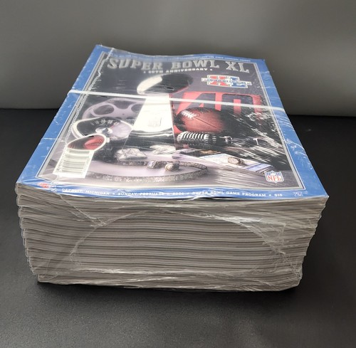 2006 Super Bowl XL Game Program Factory Sealed Brick Of 10 Steelers/Seahawk RARE - Picture 3 of 10