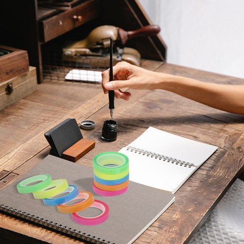 15 Rollen wasserdichtes Klebeband Schülerbuch Textmarker farbig abnehmbar - Bild 9 von 12