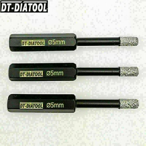Brocas secas de diamante 3 piezas sierra de agujero de núcleo hexagonal cortadora de perforación para baldosas de cerámica. - Imagen 11 de 18