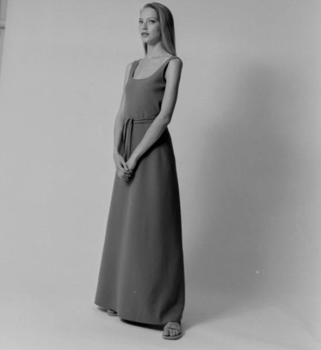 Vintage Ralph Lauren Collection Purple Label Gown Wool Maxi Dress 1998 Runway M - Picture 18 of 22
