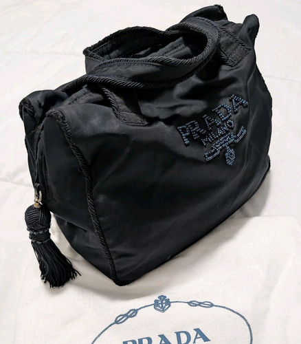 Borsa Prada vintage originale in tessuto con perline - Foto 7 di 23