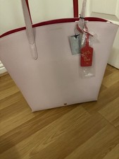 Lulu Guinness Medium Leather Pebble Pink Agnes Tote Bag RRP 225