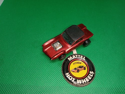 Vintage Hot Wheels Redline 1967 Python "Red" w/ Brown Interior Nice One - Picture 7 of 8
