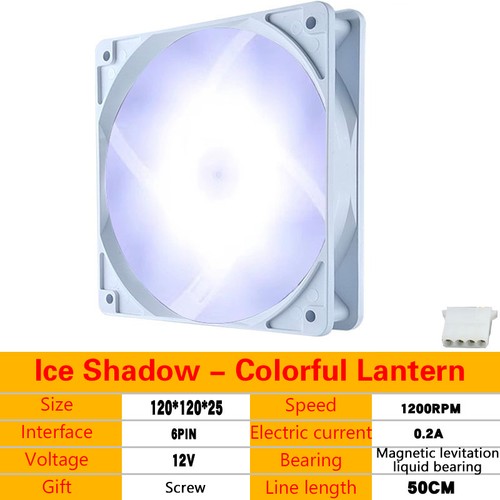 CPU Fan 4PIN PWM Silent Chassis Fan Infinite Mirror Light Sync Case Cooler Fan - Afbeelding 14 van 16