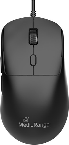 Mediarange Maus optisch mit Kabel 6 Tasten 2400 dpi schwarz USB-C MROS271 - Bild 2 von 4
