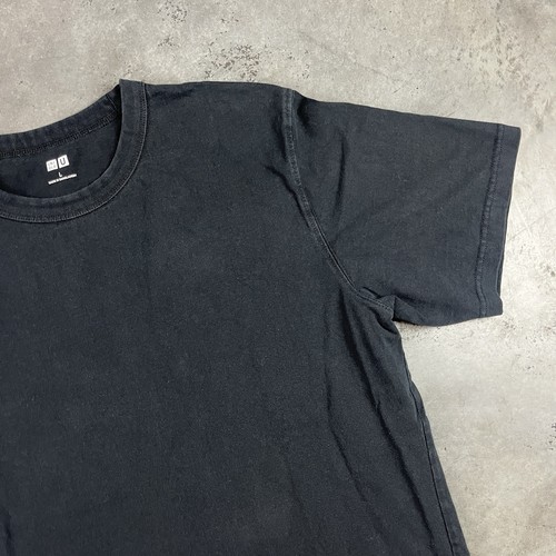 Camiseta Uniqlo U Para Hombre L Negra Básica Esencial Manga Corta Defectos Usada - Imagen 3 de 18