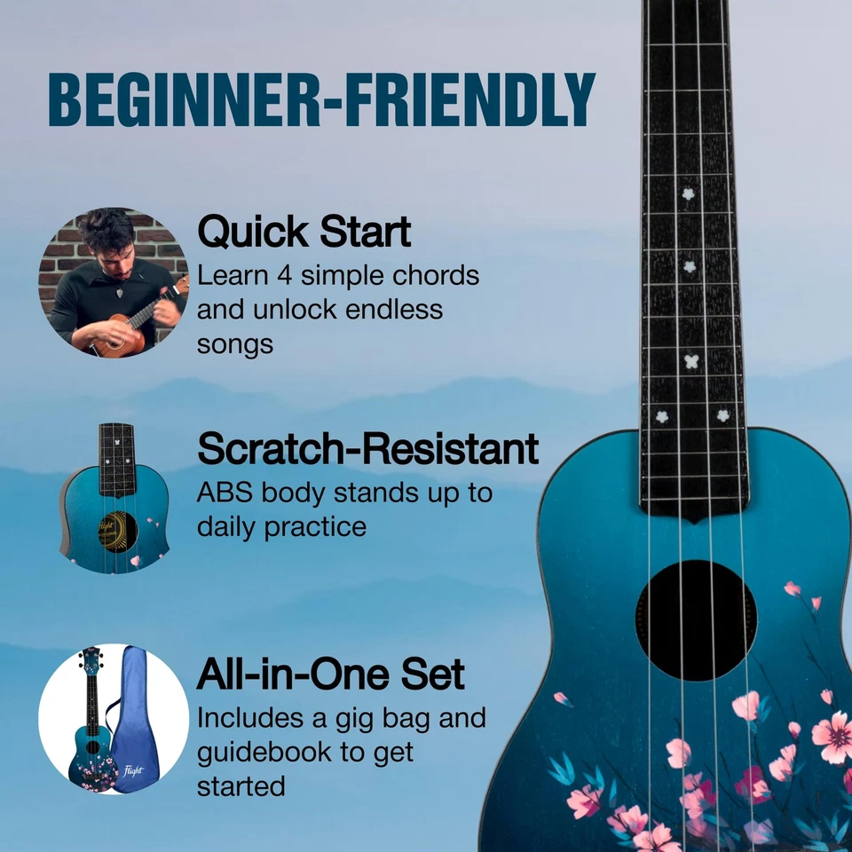 Ukelele de 4 cuerdas, Sakura (TUS-32SAKURA) Foto 2 de 4