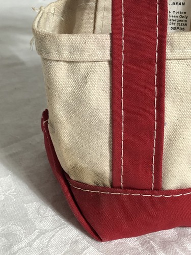 Vintage L.L.Bean Micro Mini Boat and Tote Bag Red White Winter Sled Preppy - Picture 5 of 14