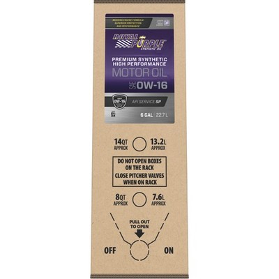 Royal Purple High Performance 0W16 Motor Oil - For 6 Gallon Bag-In-Box